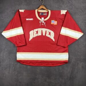 Denver University DU Pioneers WCHA Hockey Jersey Mens XXL Stitched Flo-Knit